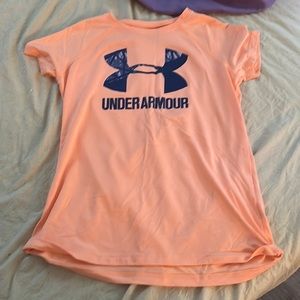 Under Armor shirt, peach color, size youth medium smoke free pet free home